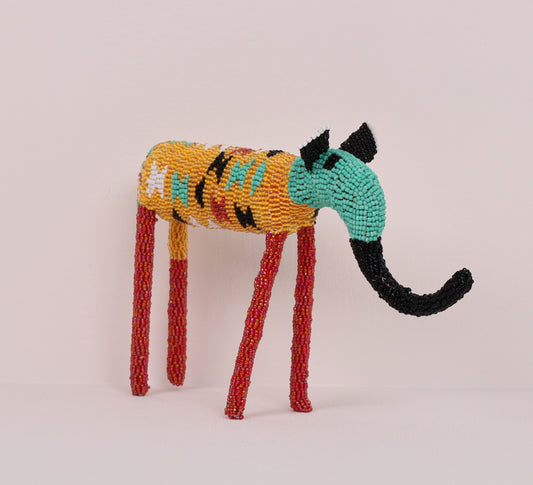 beaded elephant art