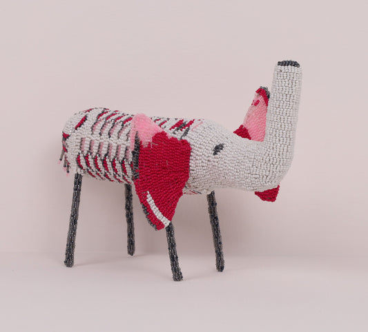 beaded elephant art