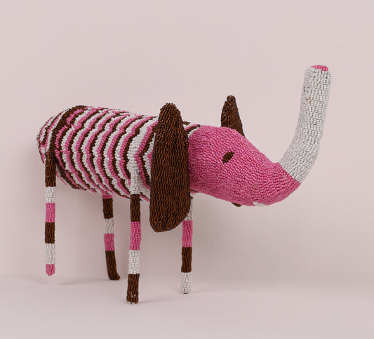 beaded elephant art