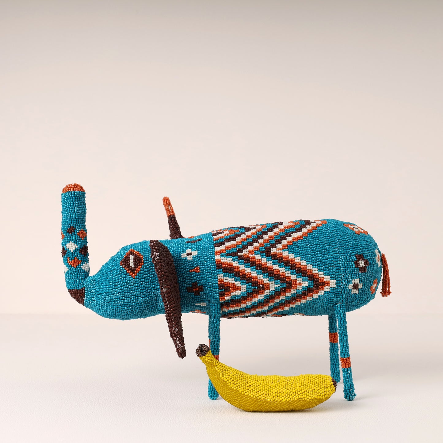 beaded elephant art