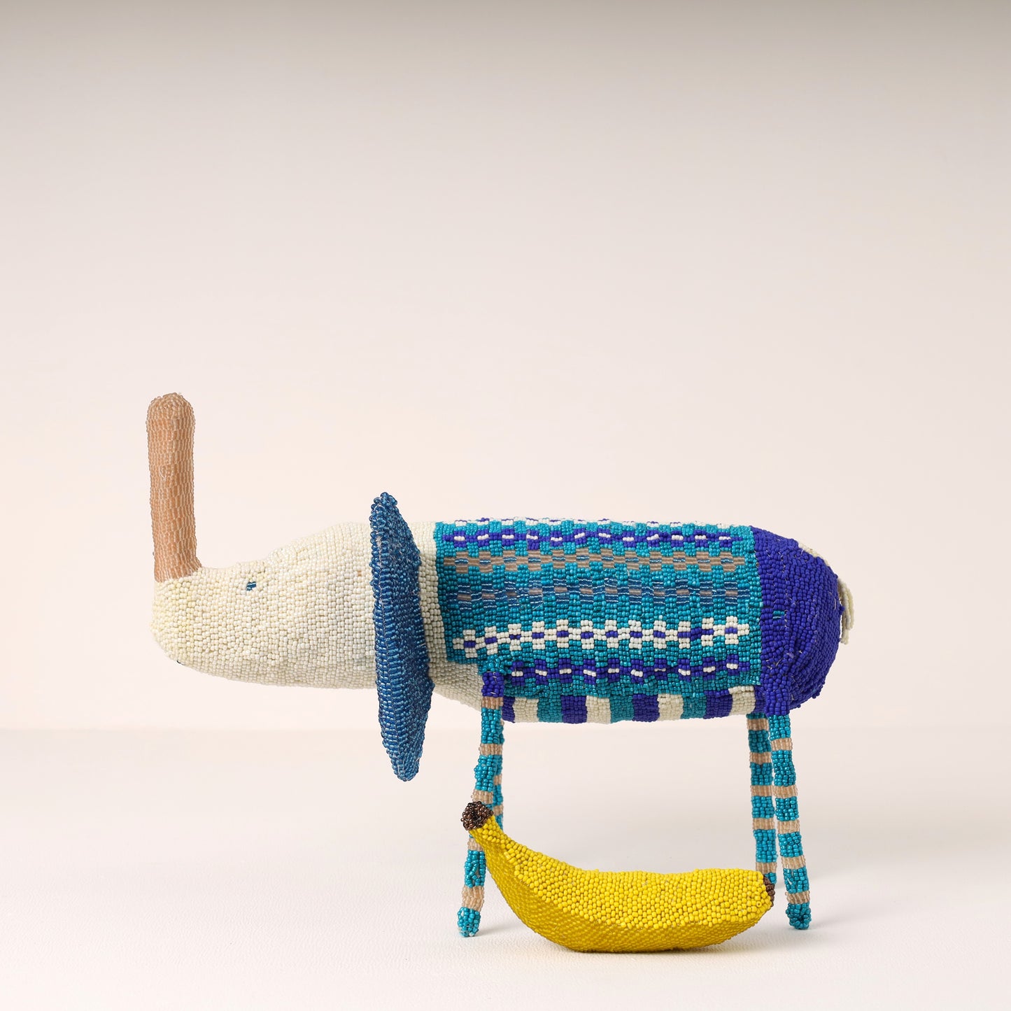 beaded elephant art