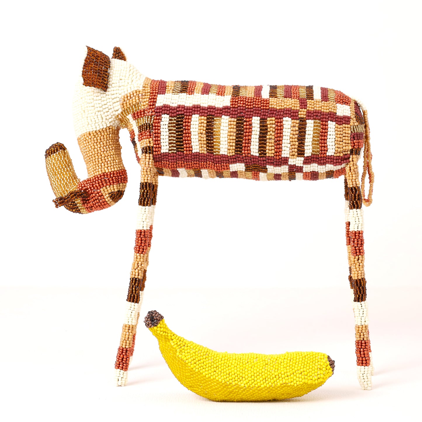 beaded elephant art