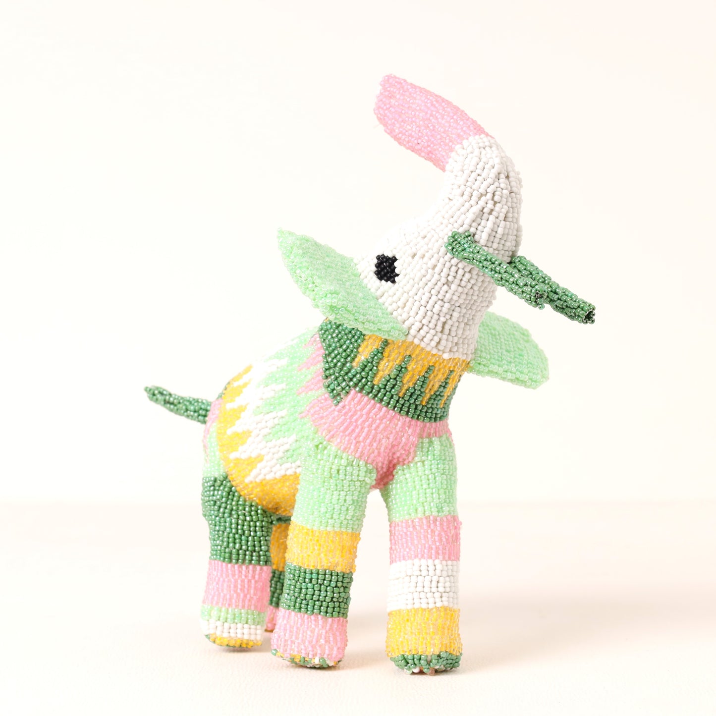 Handmade African beaded elephant sculpture
