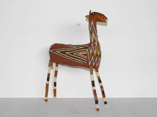 beaded giraffe art