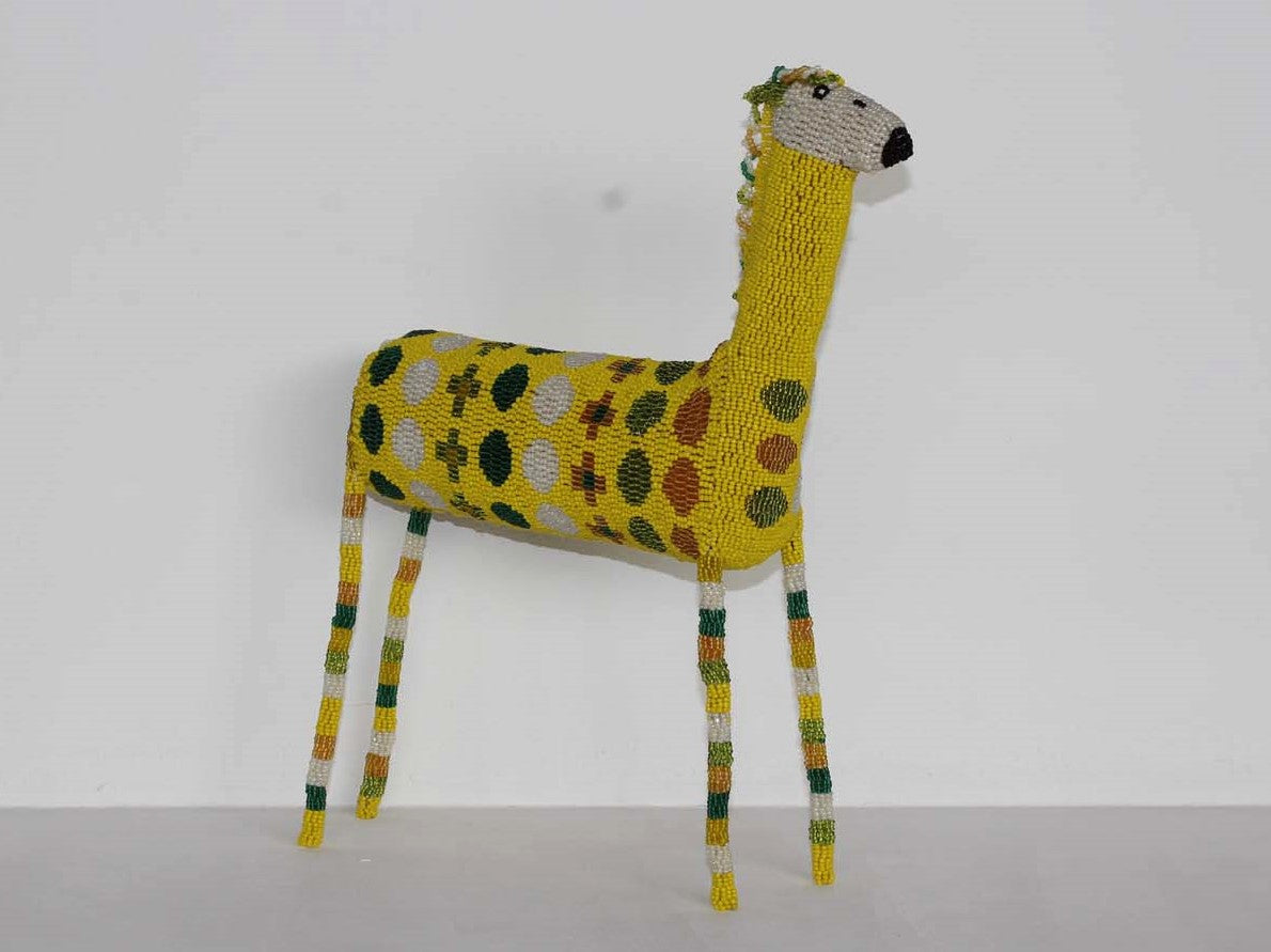 beaded giraffe art