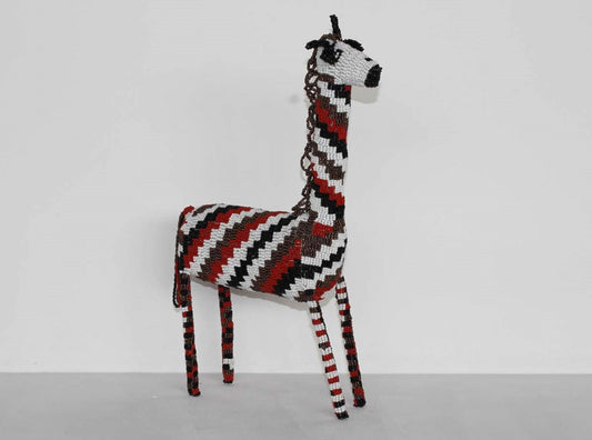 beaded giraffe art