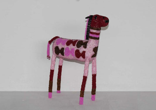 beaded giraffe art