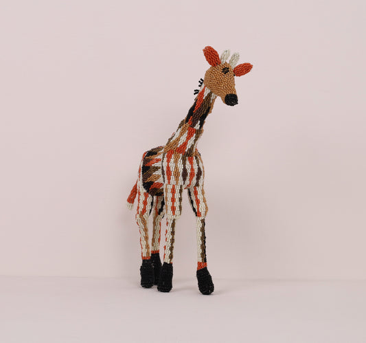 beaded giraffe art
