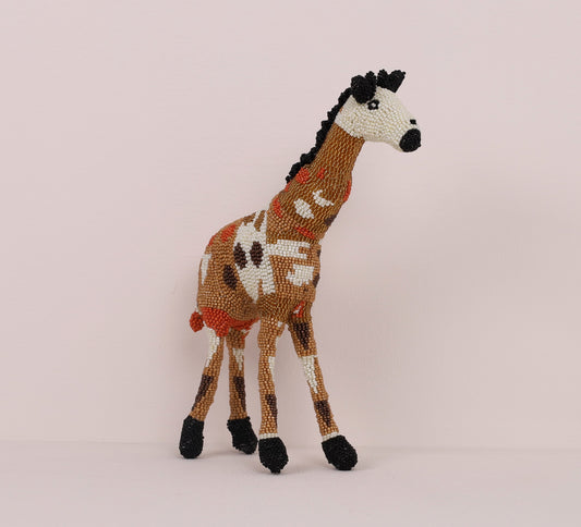 beaded giraffe art