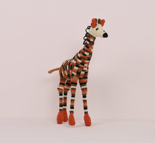 beaded giraffe art