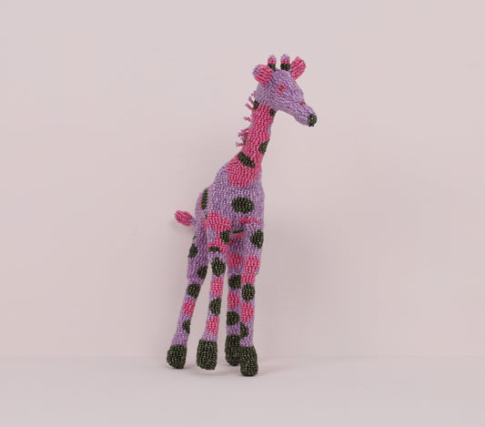 beaded giraffe art