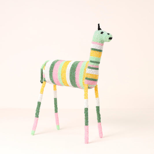 beaded giraffe art