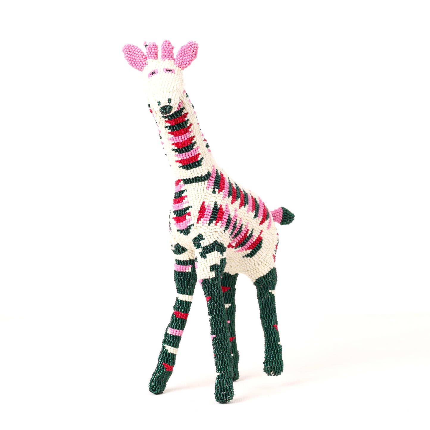 beaded giraffe art