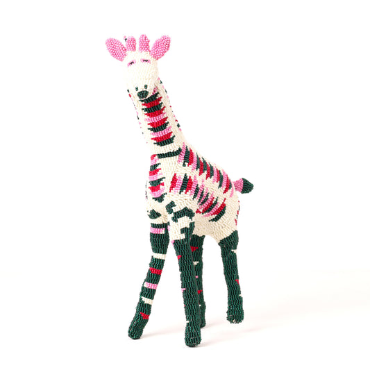 beaded giraffe art