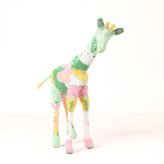 beaded giraffe art
