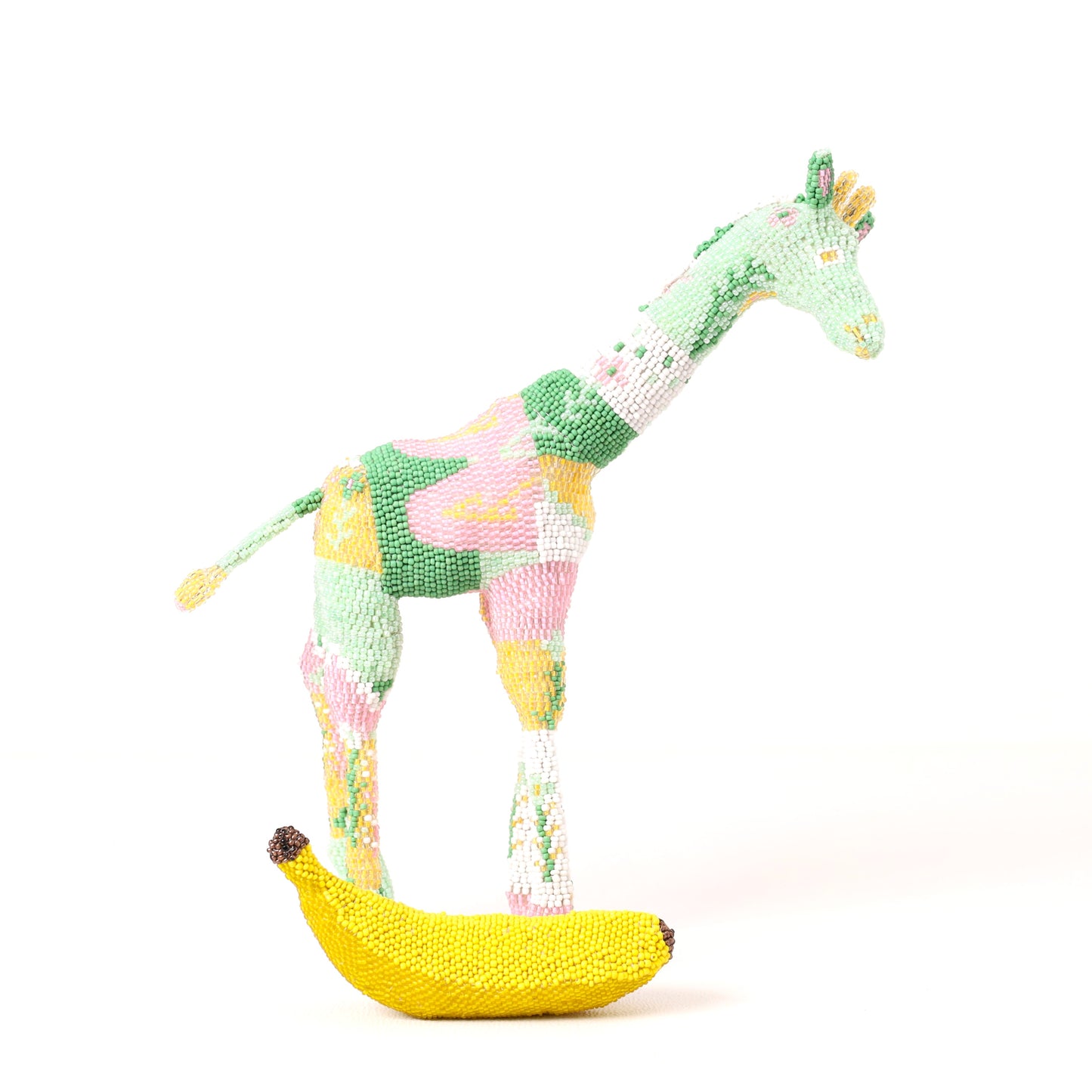 beaded giraffe art