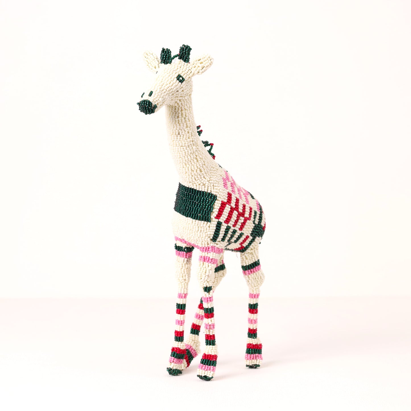 beaded giraffe art
