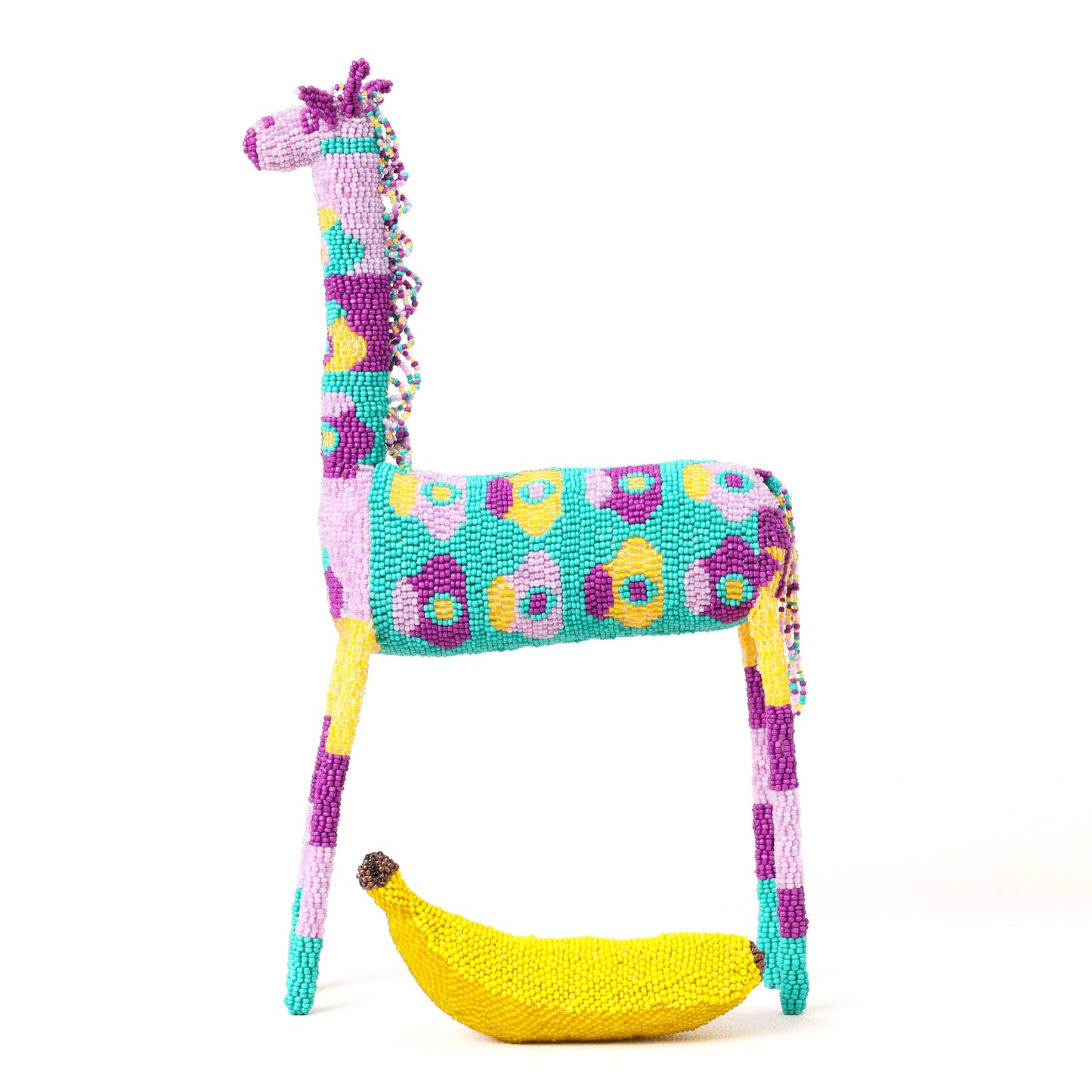 beaded giraffe art