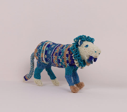 beaded lion art
