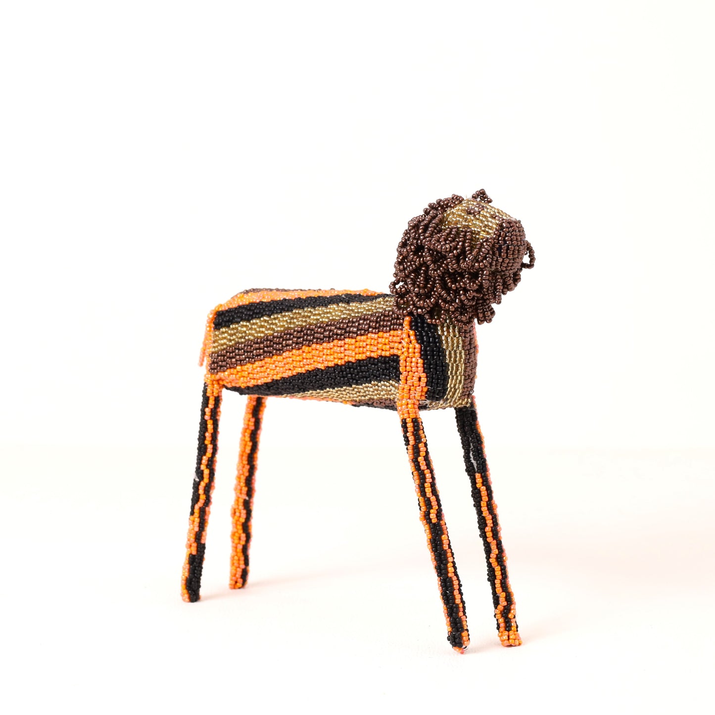 beaded lion art