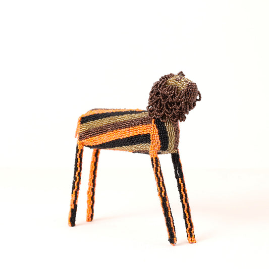 beaded lion art