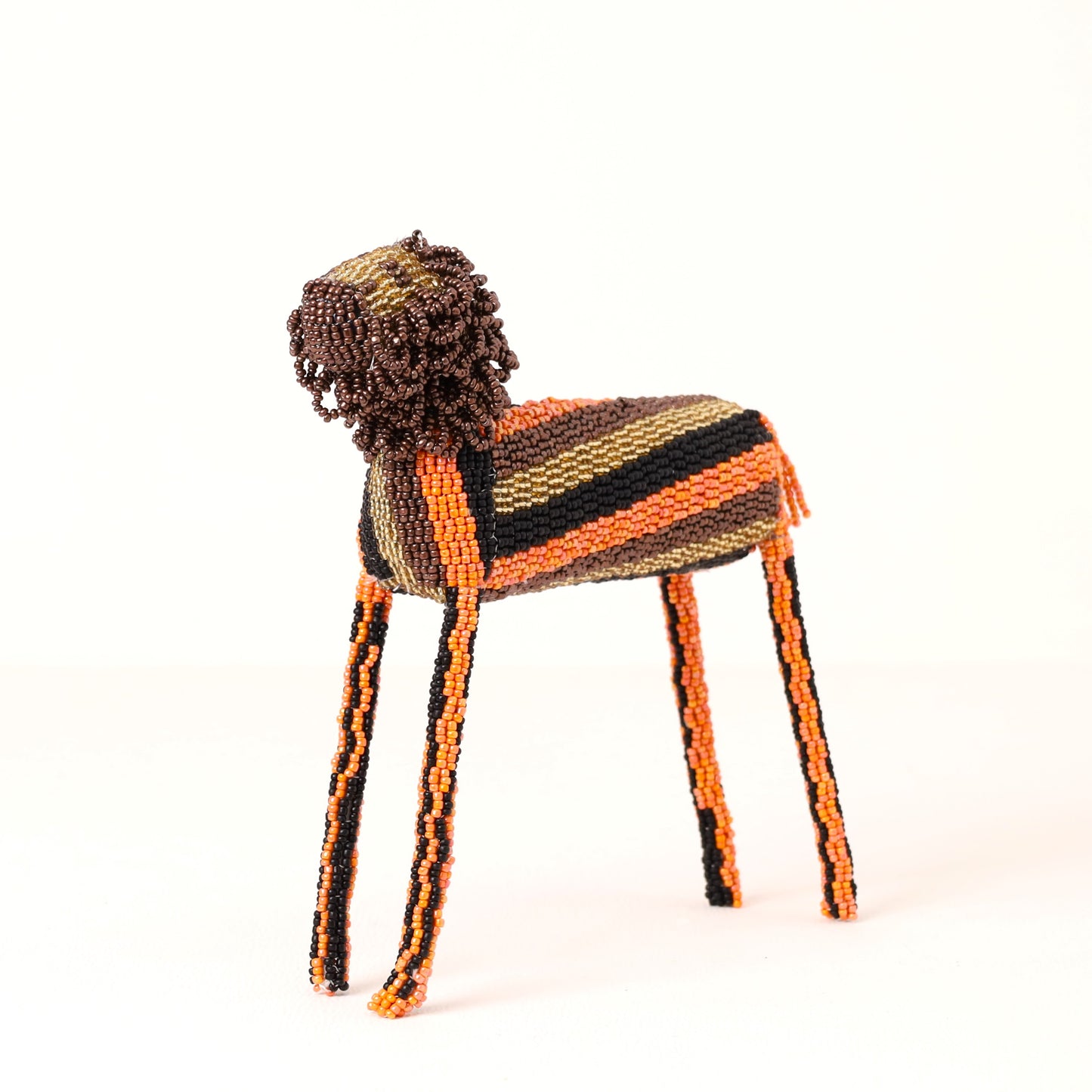 beaded lion art