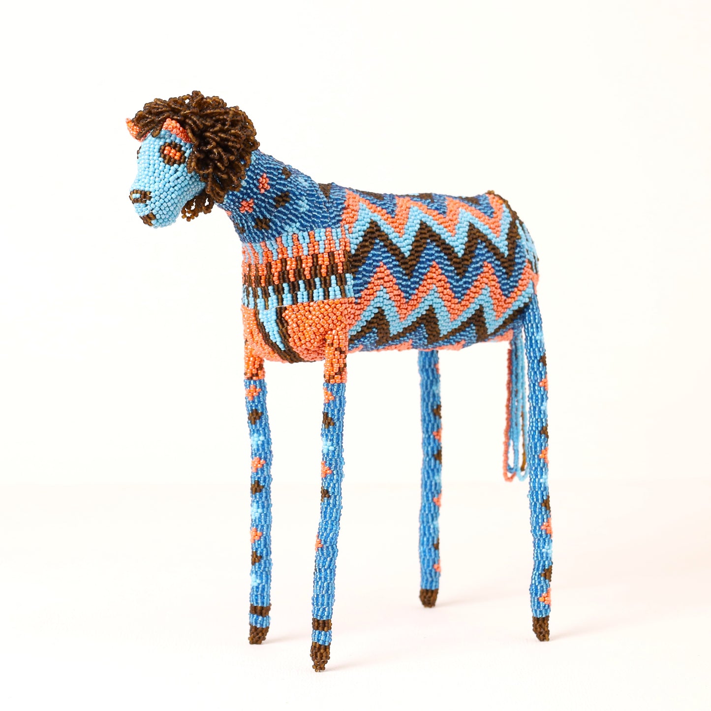 beaded lion art