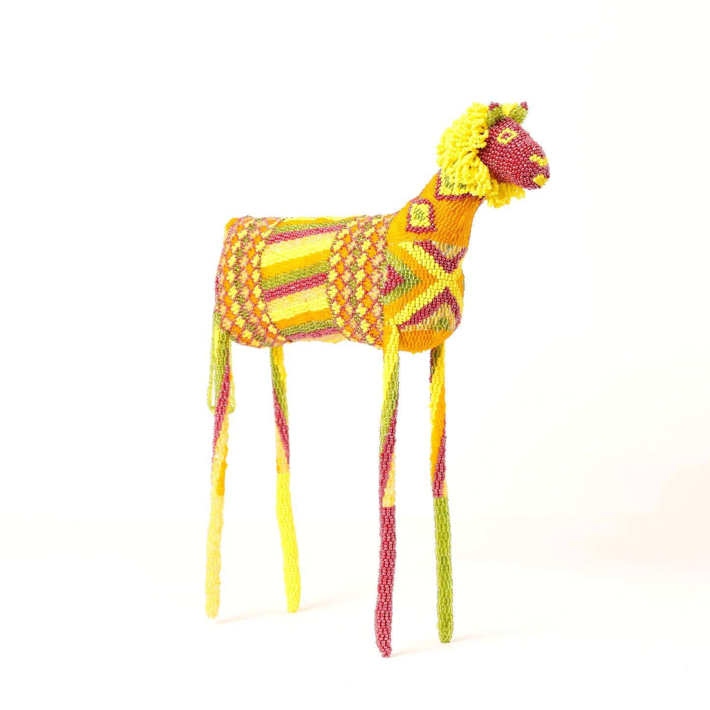 beaded lion art