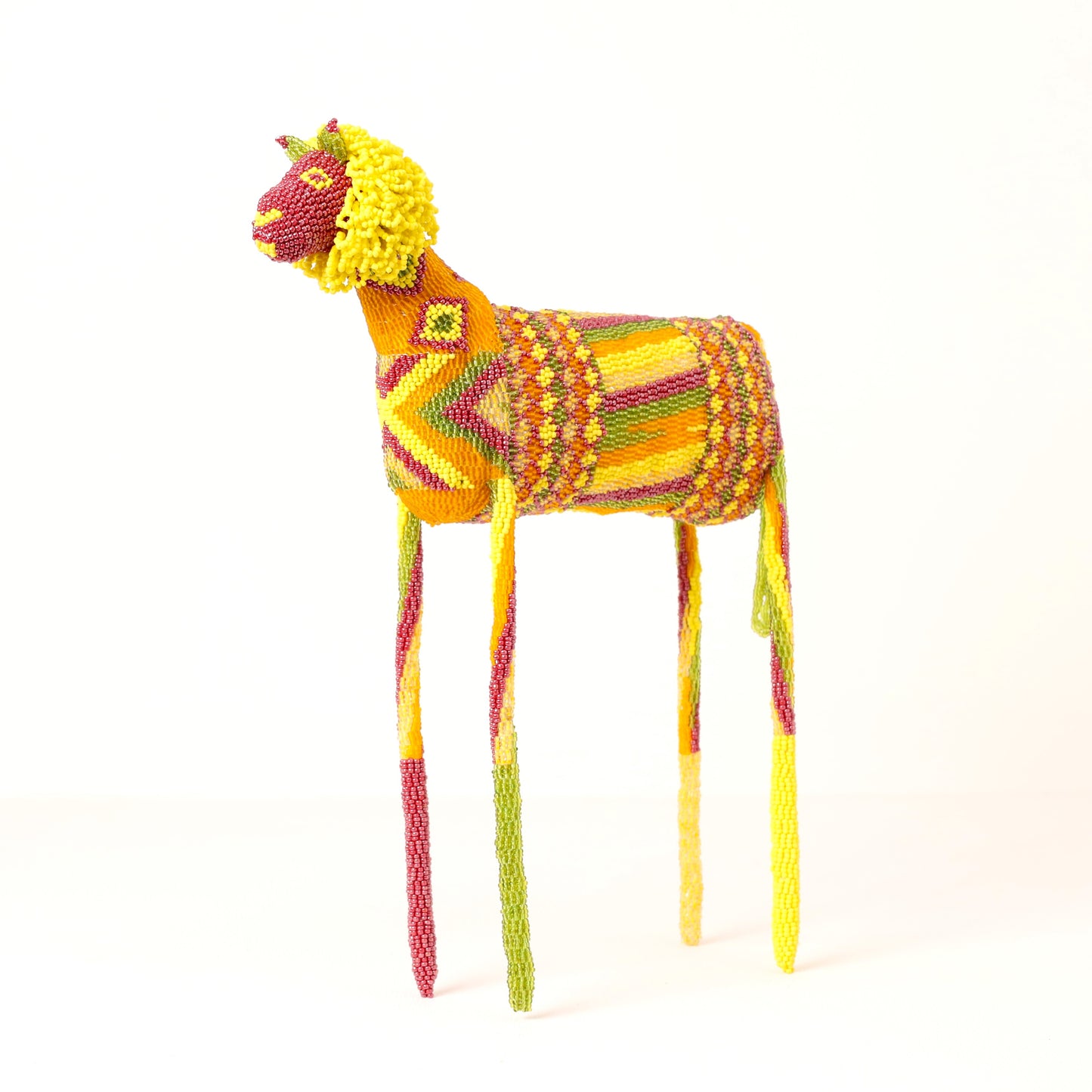 beaded lion art