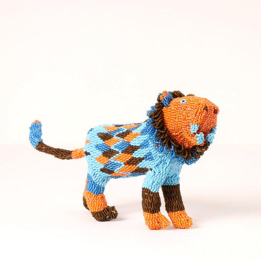 beaded lion art