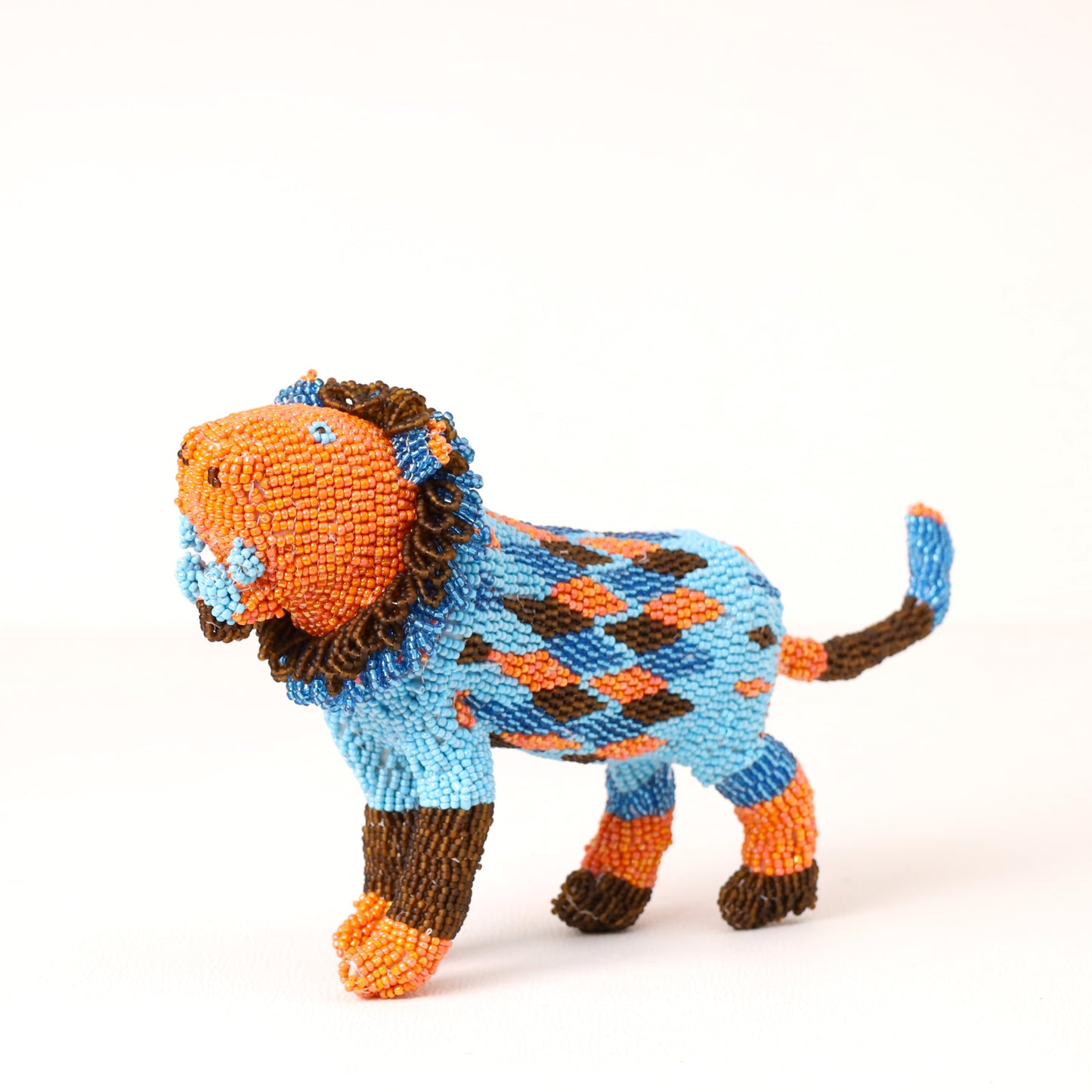 beaded lion art