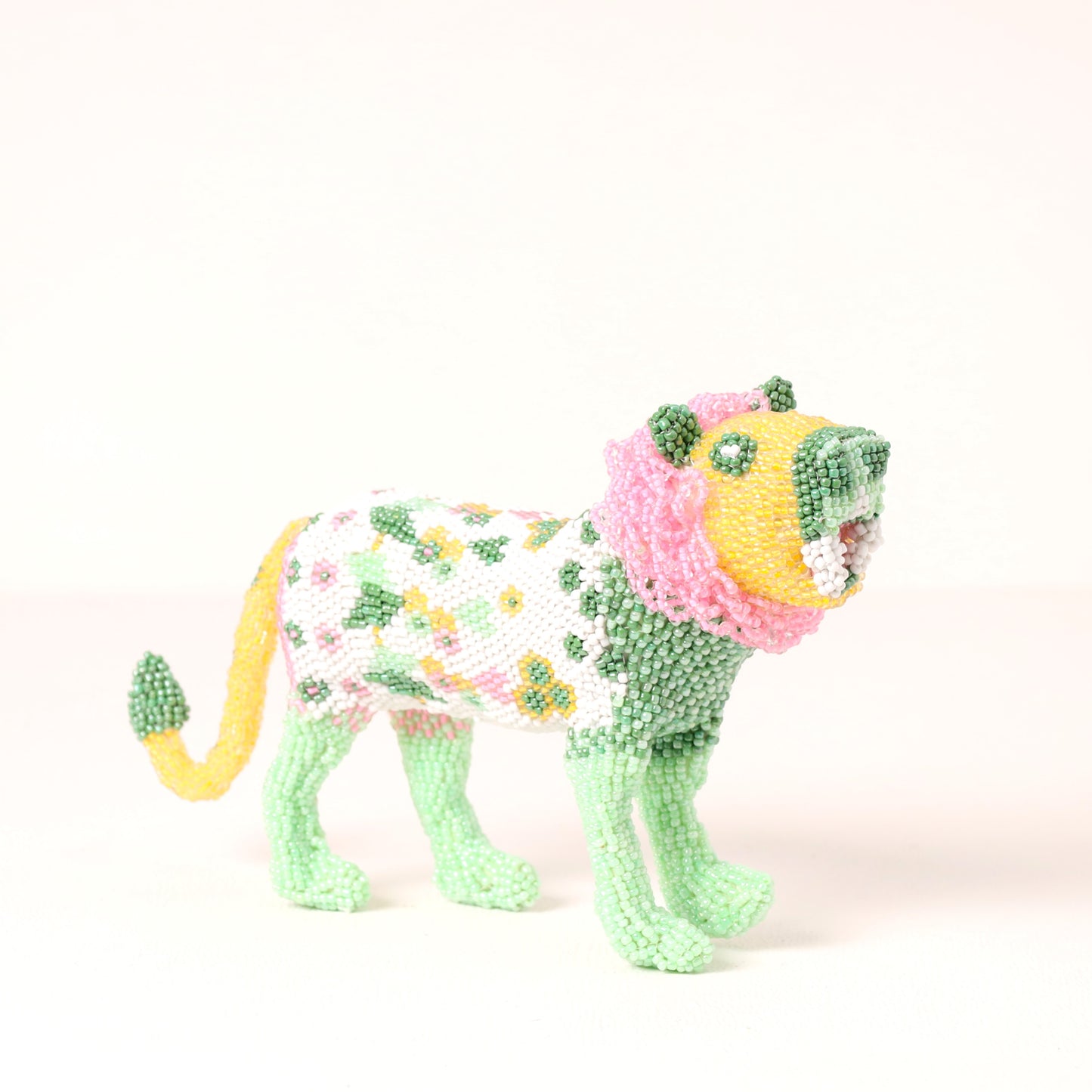beaded lion art