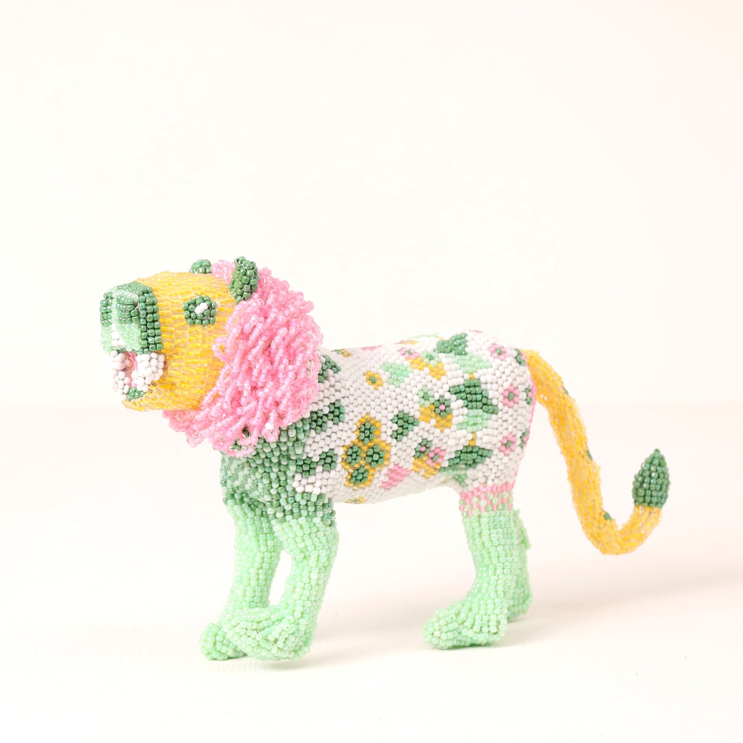 beaded lion art