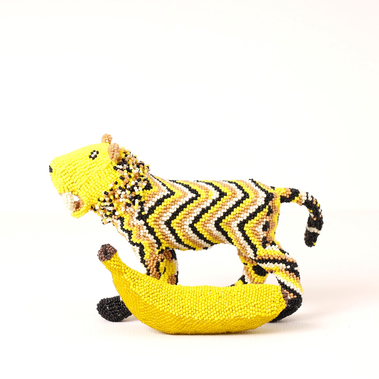beaded lion art