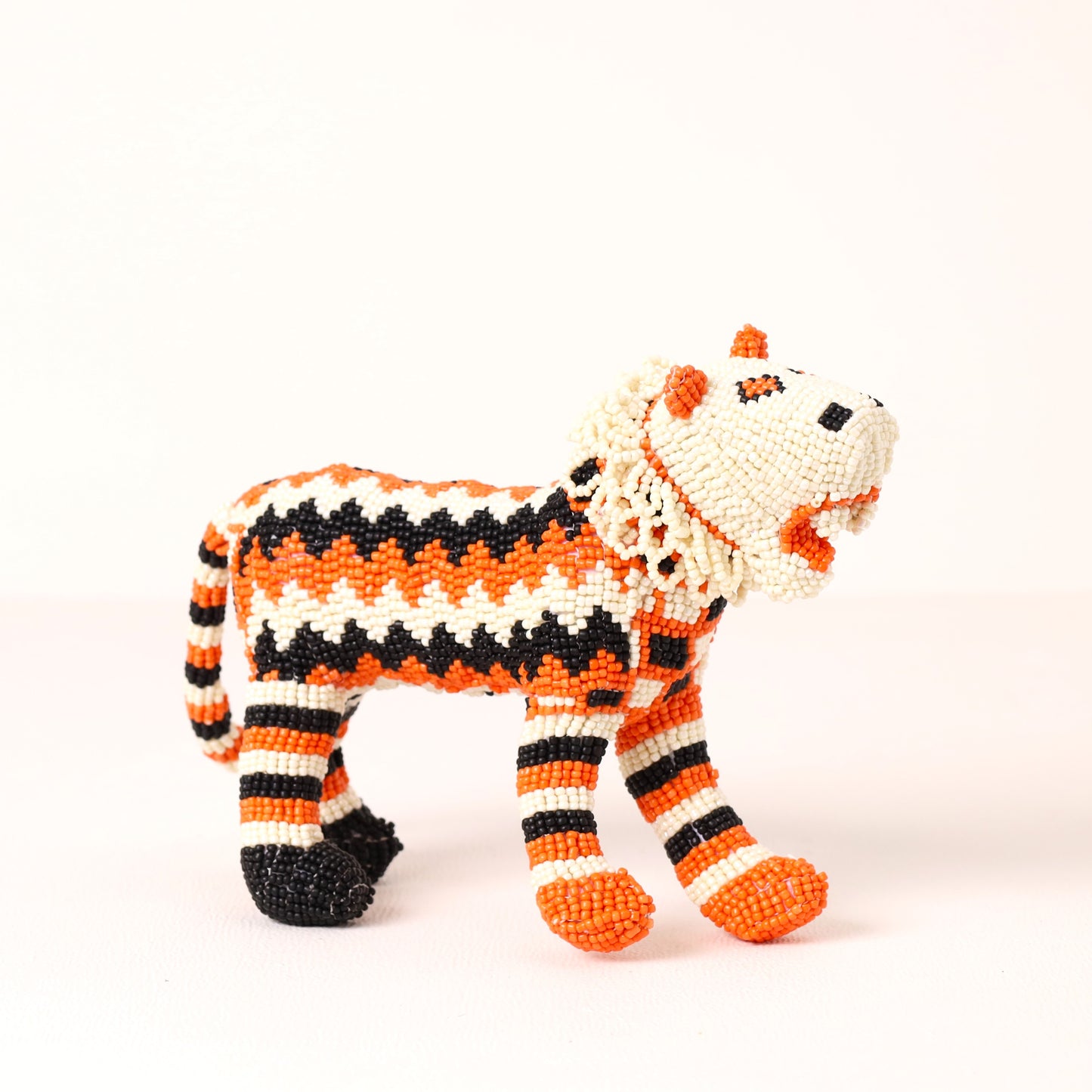 beaded lion art