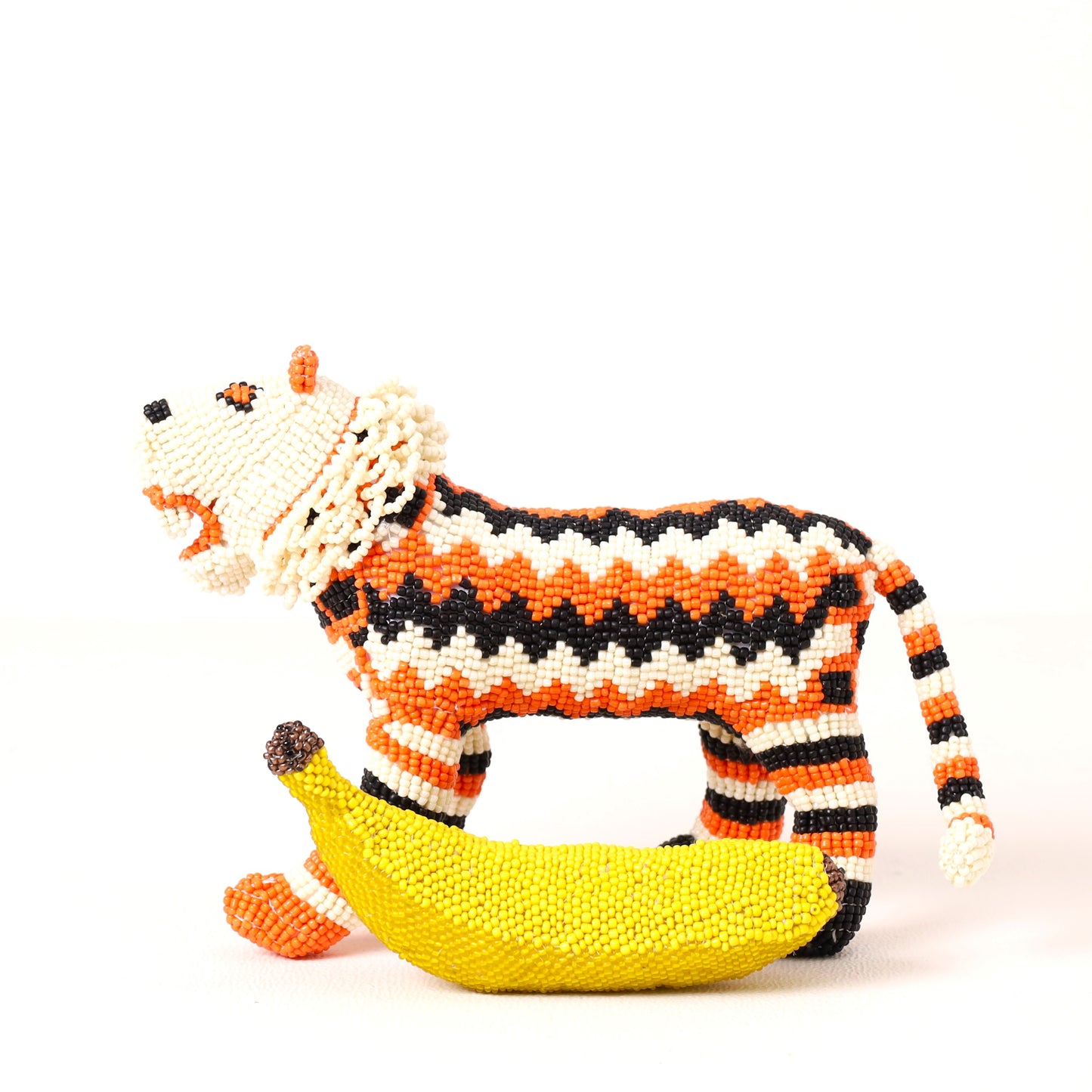 beaded lion art