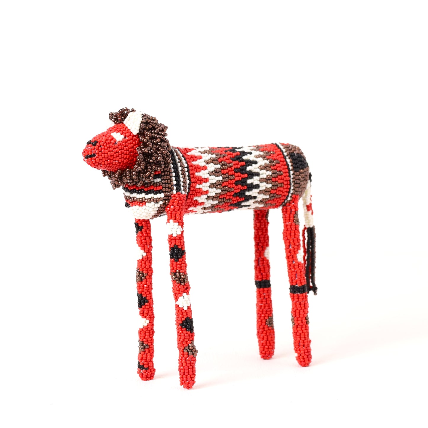 beaded lion art