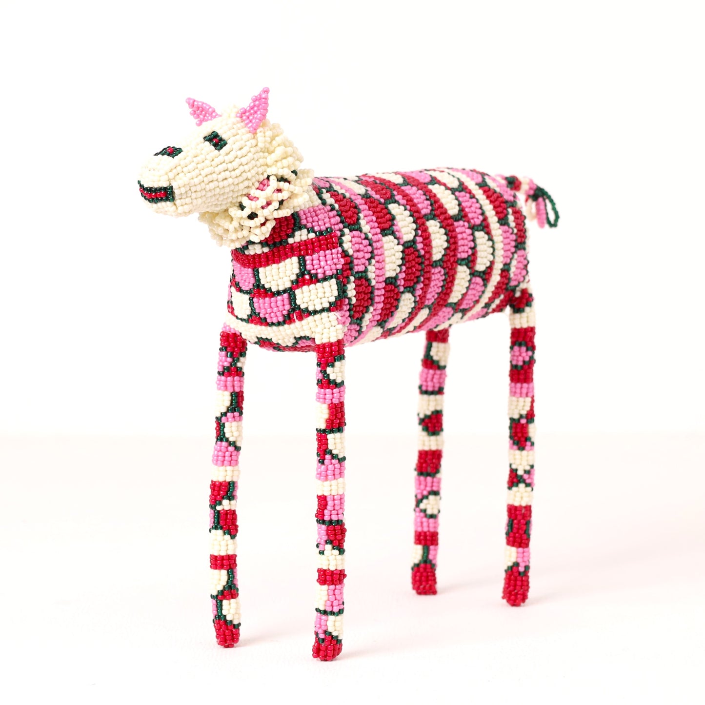beaded lion art