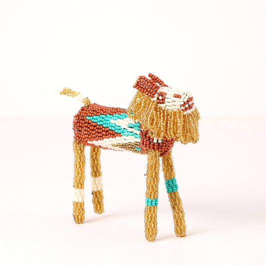 beaded lion art