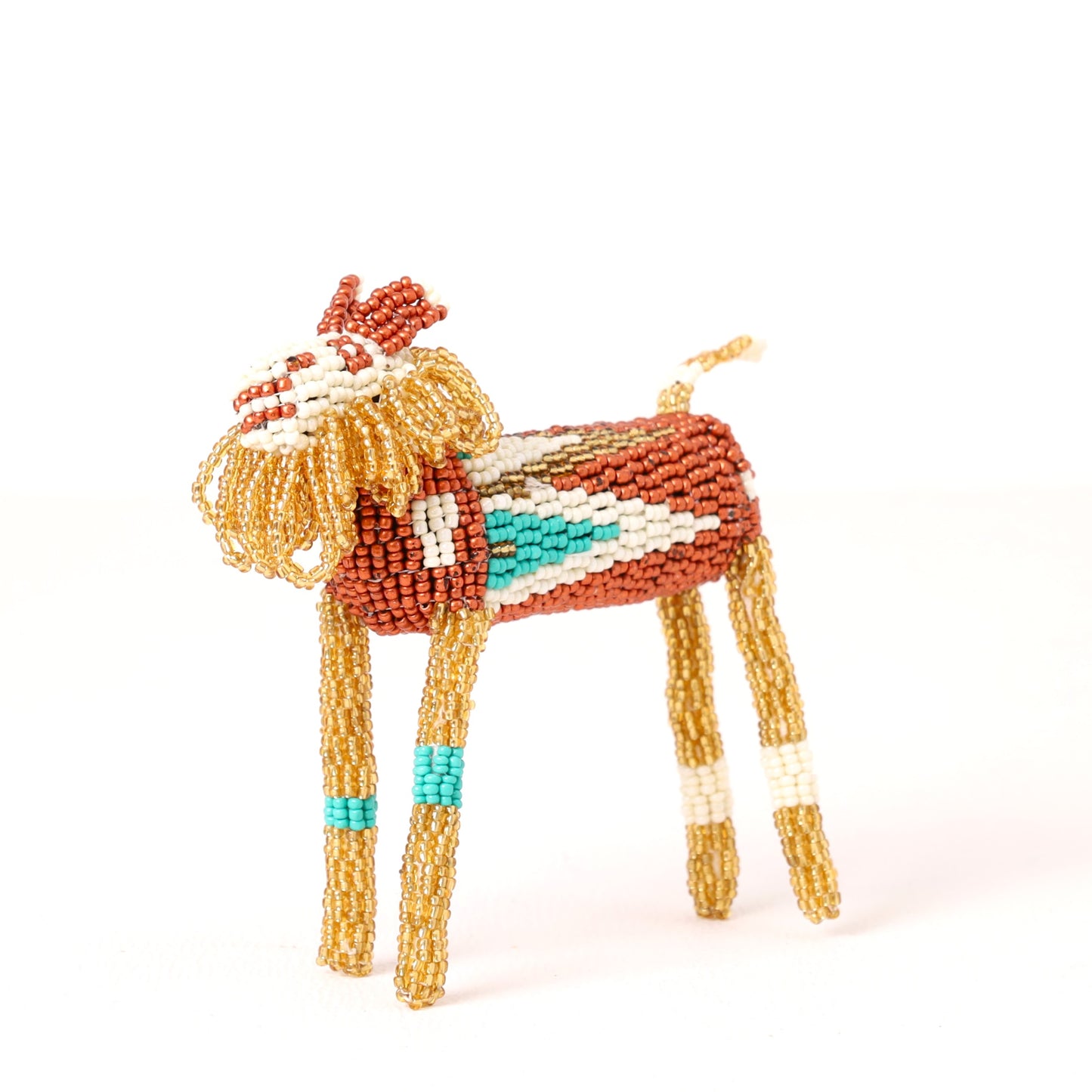 beaded lion art