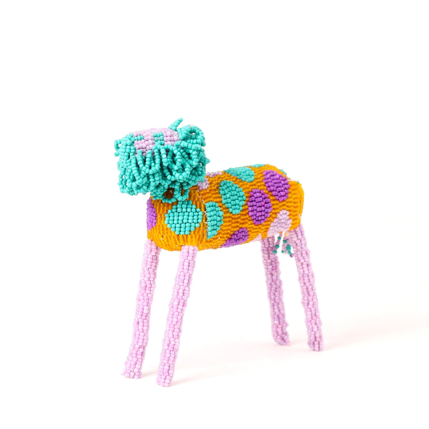 beaded lion art