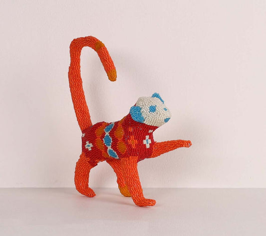 beaded monkey art