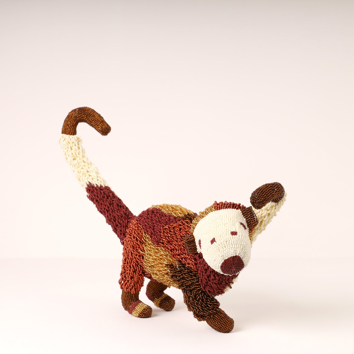 beaded monkey art