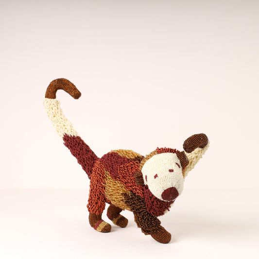 beaded monkey art