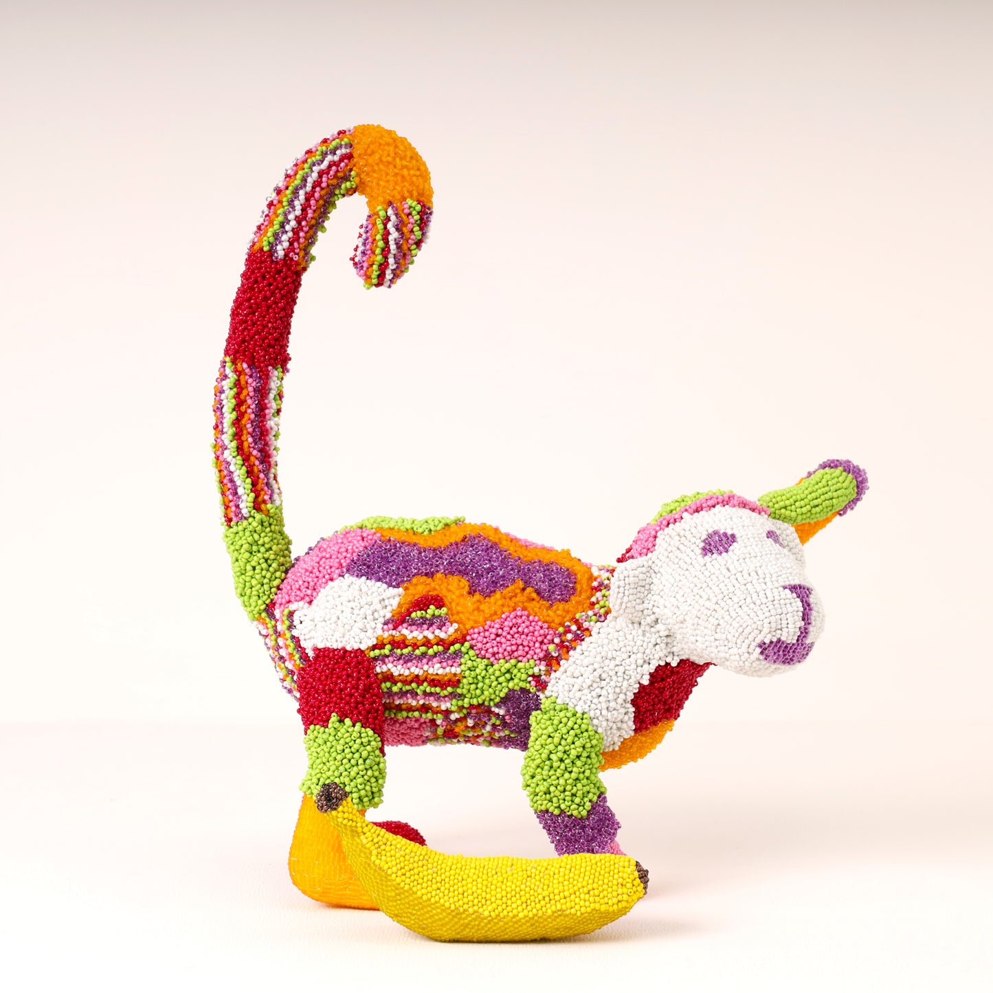 beaded monkey art