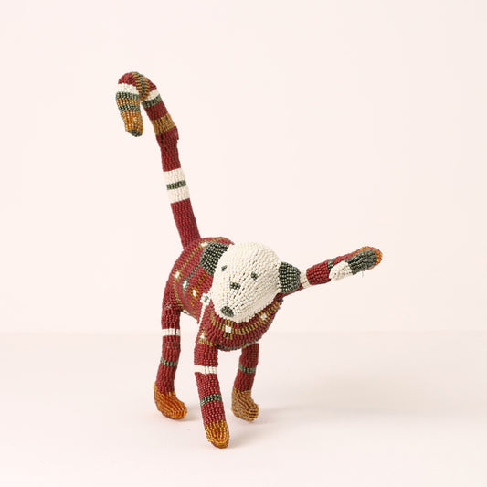 beaded monkey art