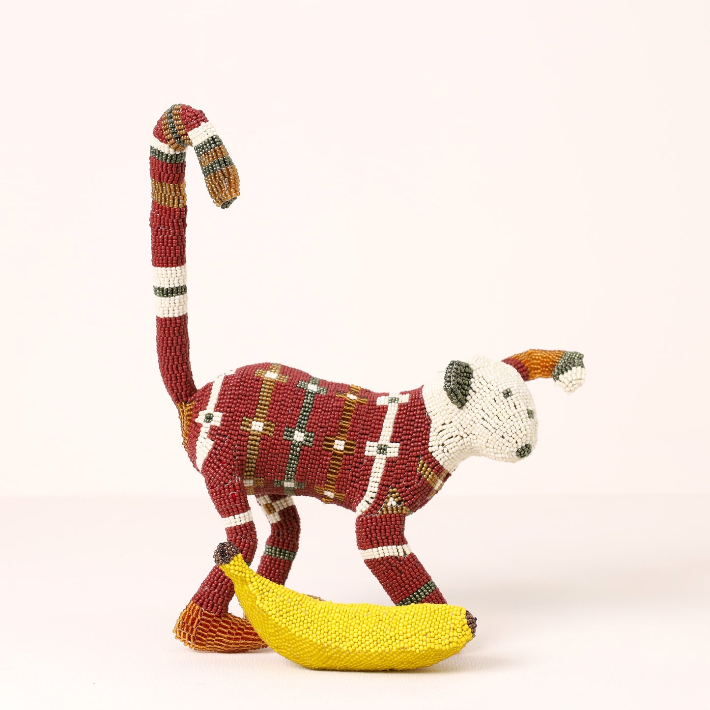 beaded monkey art