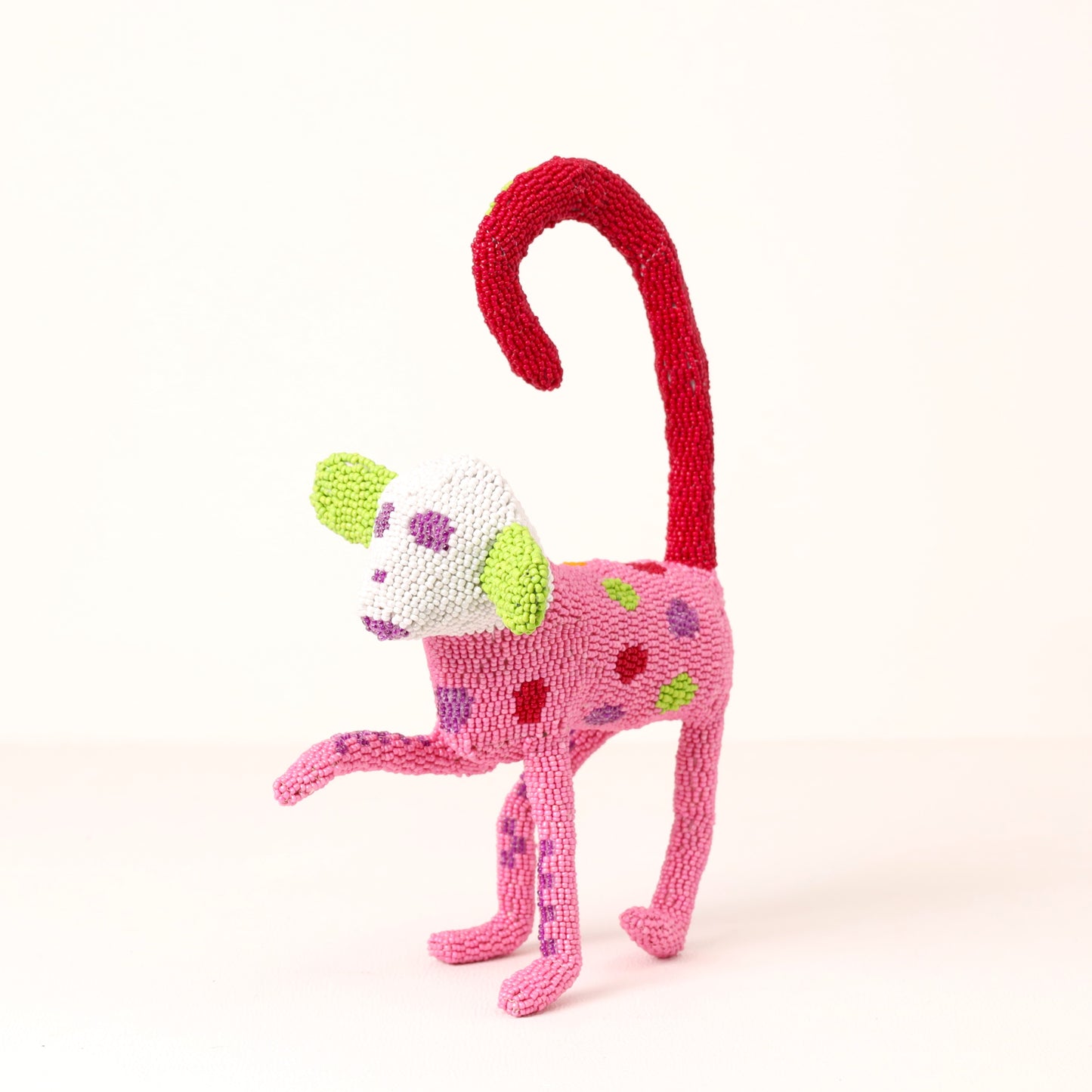beaded monkey art