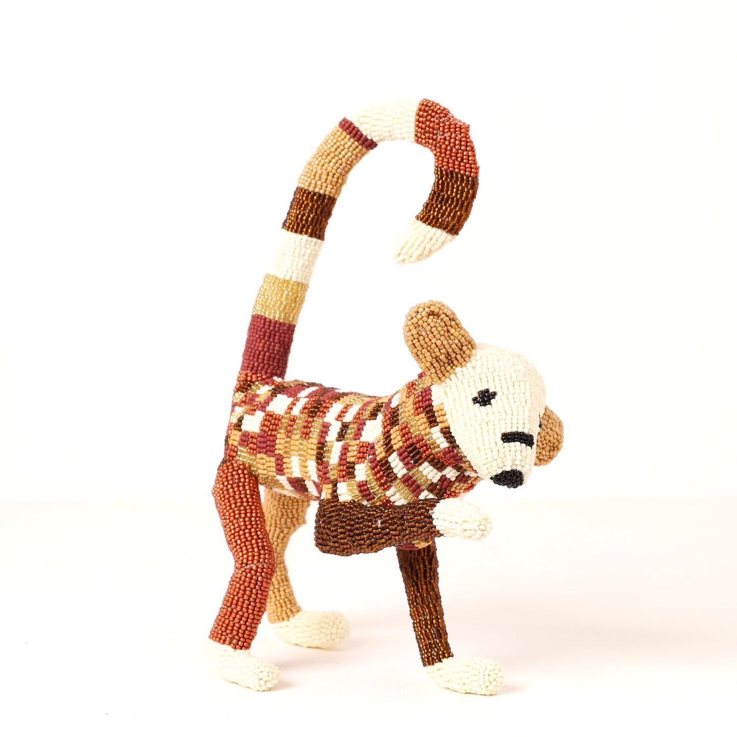 beaded monkey art