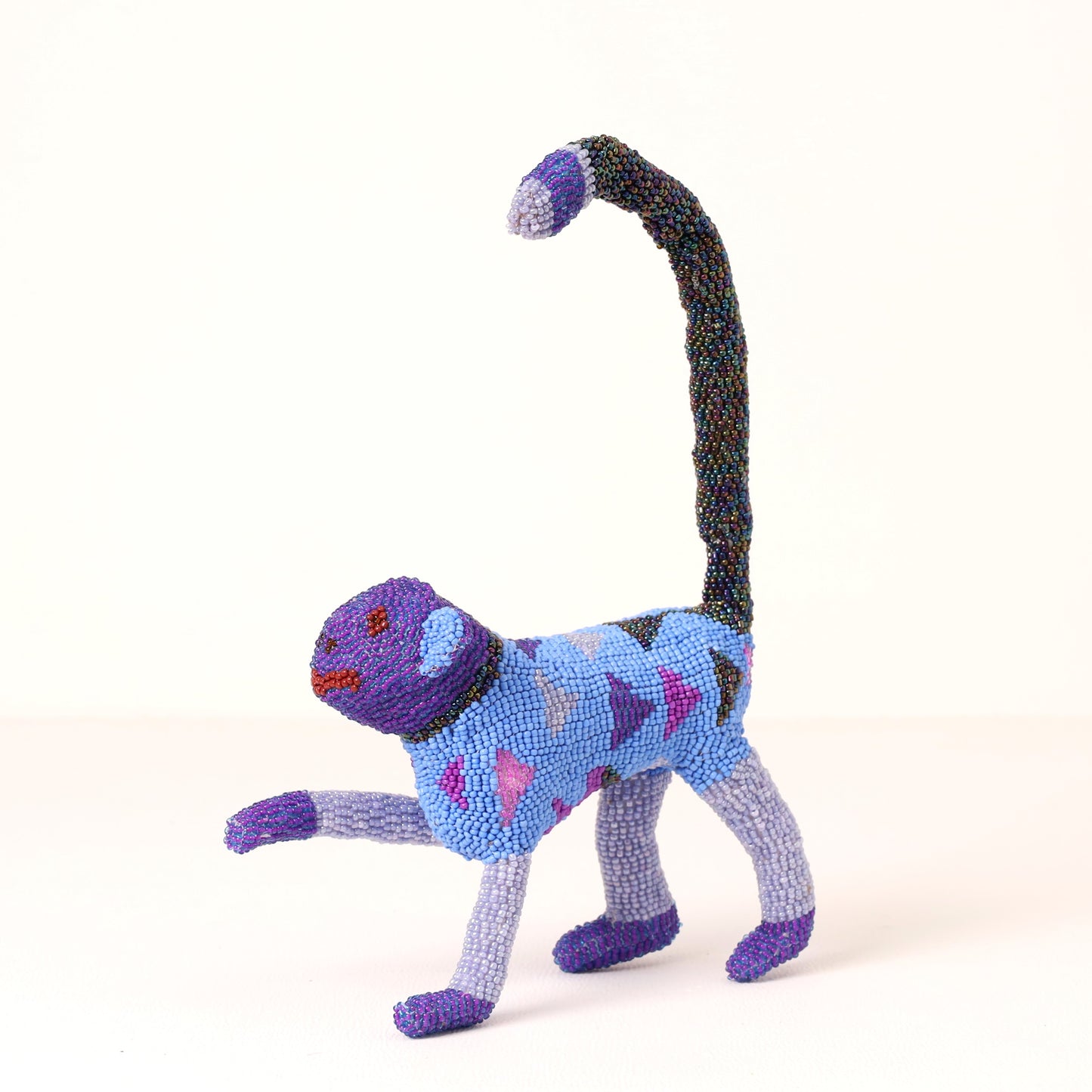 beaded monkey art
